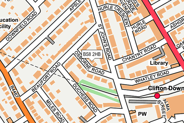 BS8 2HB map - OS OpenMap – Local (Ordnance Survey)