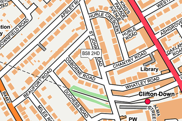 BS8 2HD map - OS OpenMap – Local (Ordnance Survey)