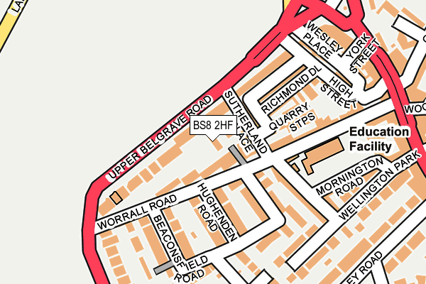 BS8 2HF map - OS OpenMap – Local (Ordnance Survey)