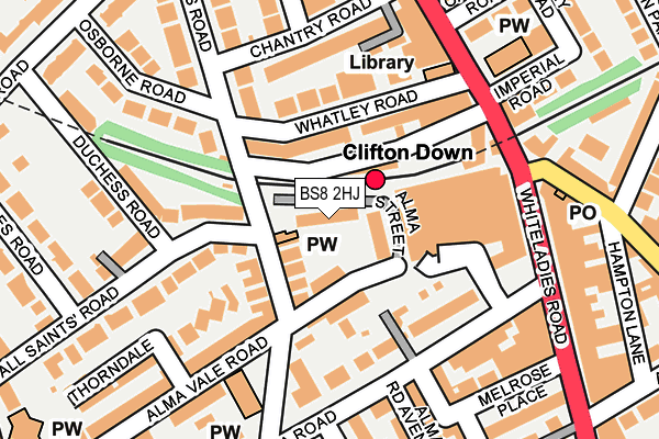 BS8 2HJ map - OS OpenMap – Local (Ordnance Survey)