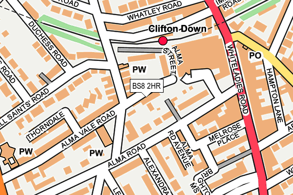 BS8 2HR map - OS OpenMap – Local (Ordnance Survey)