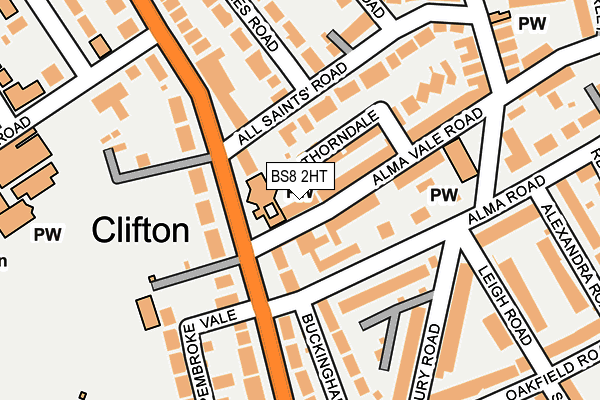 BS8 2HT map - OS OpenMap – Local (Ordnance Survey)