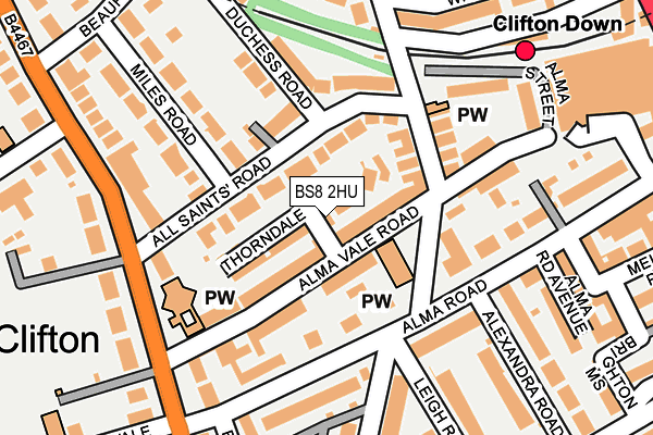 BS8 2HU map - OS OpenMap – Local (Ordnance Survey)