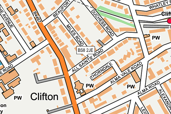 BS8 2JE map - OS OpenMap – Local (Ordnance Survey)