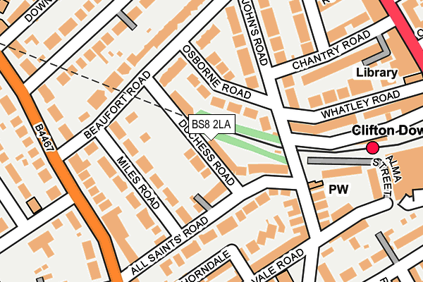 BS8 2LA map - OS OpenMap – Local (Ordnance Survey)