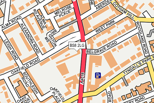 BS8 2LG map - OS OpenMap – Local (Ordnance Survey)