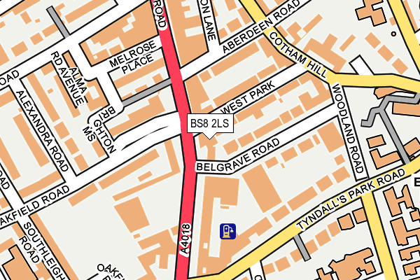 BS8 2LS map - OS OpenMap – Local (Ordnance Survey)