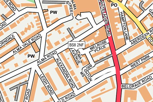 BS8 2NF map - OS OpenMap – Local (Ordnance Survey)