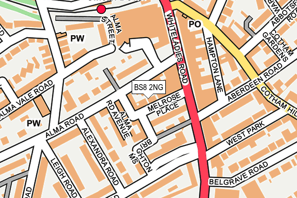 BS8 2NG map - OS OpenMap – Local (Ordnance Survey)