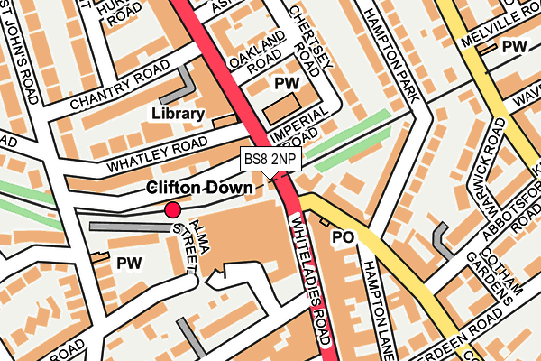 BS8 2NP map - OS OpenMap – Local (Ordnance Survey)