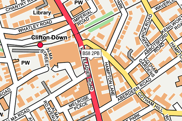 BS8 2PB map - OS OpenMap – Local (Ordnance Survey)