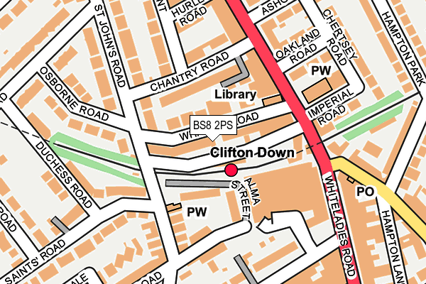 BS8 2PS map - OS OpenMap – Local (Ordnance Survey)