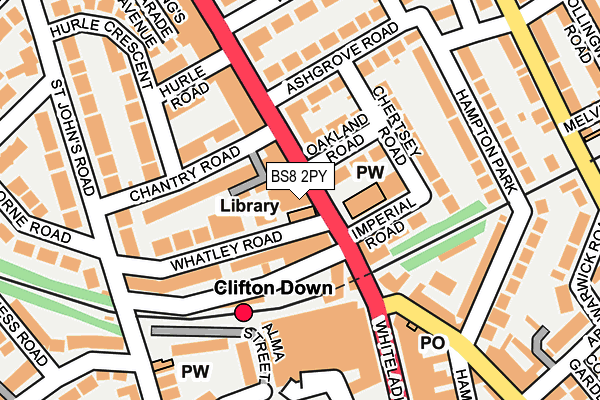 BS8 2PY map - OS OpenMap – Local (Ordnance Survey)