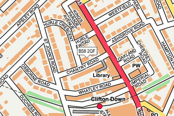 BS8 2QF map - OS OpenMap – Local (Ordnance Survey)