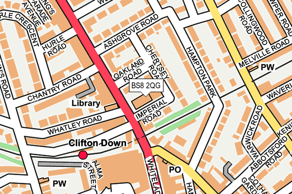 BS8 2QG map - OS OpenMap – Local (Ordnance Survey)