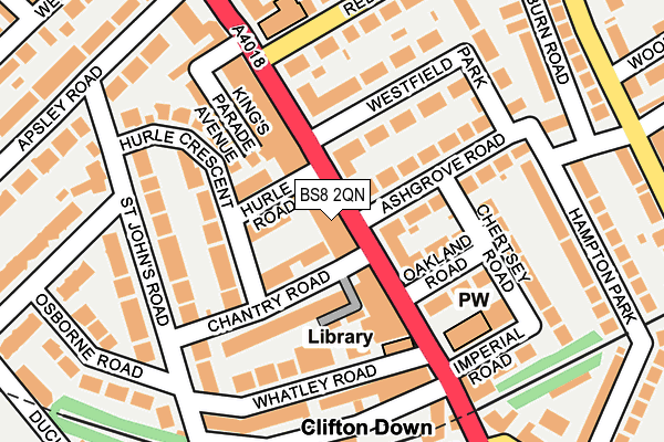 BS8 2QN map - OS OpenMap – Local (Ordnance Survey)
