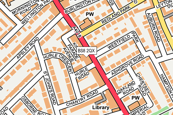 BS8 2QX map - OS OpenMap – Local (Ordnance Survey)