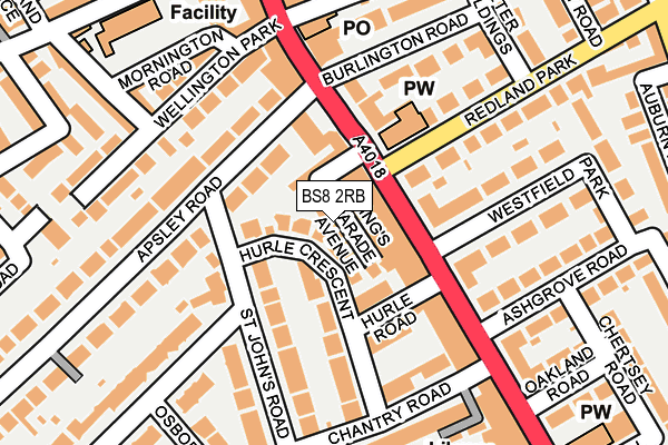 BS8 2RB map - OS OpenMap – Local (Ordnance Survey)