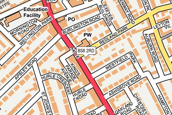 BS8 2RD map - OS OpenMap – Local (Ordnance Survey)