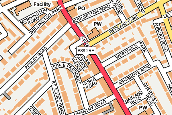 BS8 2RE map - OS OpenMap – Local (Ordnance Survey)