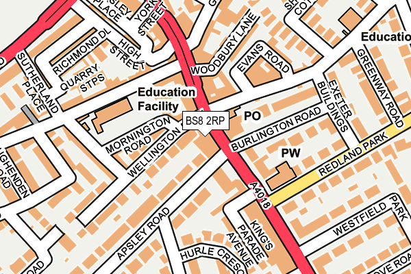 BS8 2RP map - OS OpenMap – Local (Ordnance Survey)