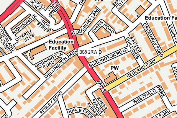 BS8 2RW map - OS OpenMap – Local (Ordnance Survey)