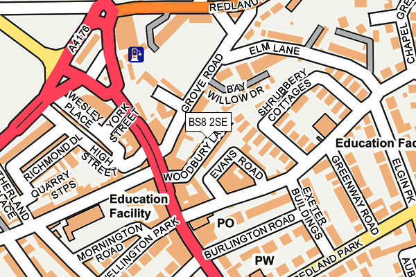 BS8 2SE map - OS OpenMap – Local (Ordnance Survey)