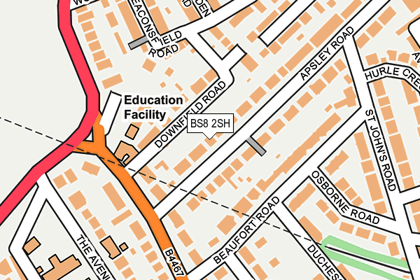 Map of 3 APSLEY ROAD (BRISTOL) MANAGEMENT LIMITED at local scale