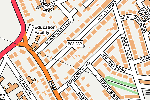 BS8 2SP map - OS OpenMap – Local (Ordnance Survey)