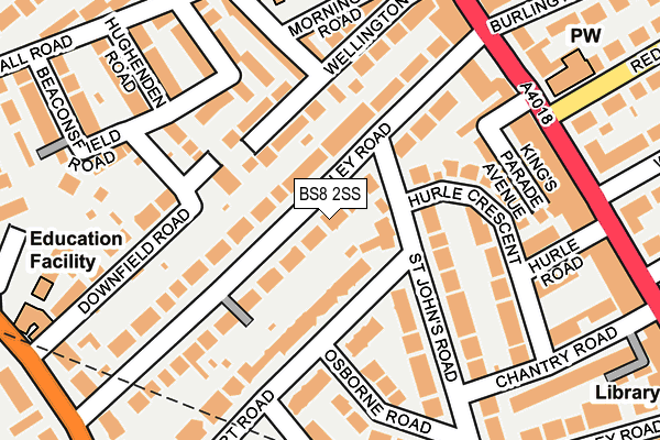 BS8 2SS map - OS OpenMap – Local (Ordnance Survey)