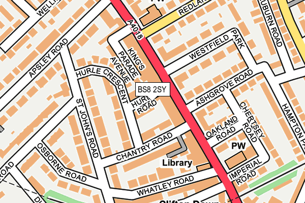 BS8 2SY map - OS OpenMap – Local (Ordnance Survey)