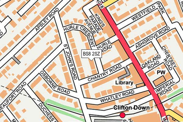 BS8 2SZ map - OS OpenMap – Local (Ordnance Survey)