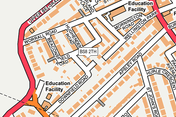 BS8 2TH map - OS OpenMap – Local (Ordnance Survey)