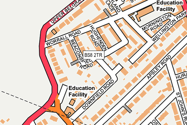 BS8 2TR map - OS OpenMap – Local (Ordnance Survey)