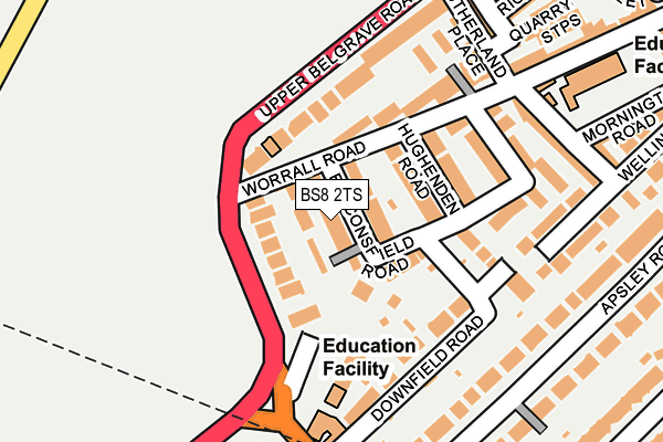 Map of 25 BEACONSFIELD ROAD (BRISTOL) LIMITED at local scale