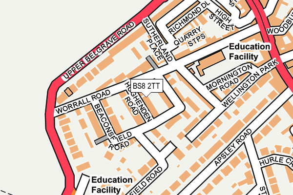 BS8 2TT map - OS OpenMap – Local (Ordnance Survey)