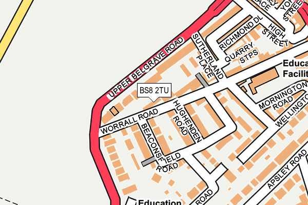 BS8 2TU map - OS OpenMap – Local (Ordnance Survey)