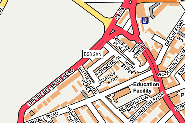 BS8 2XN map - OS OpenMap – Local (Ordnance Survey)