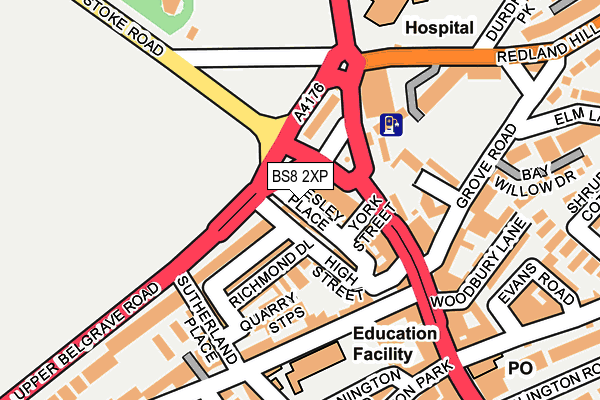 BS8 2XP map - OS OpenMap – Local (Ordnance Survey)