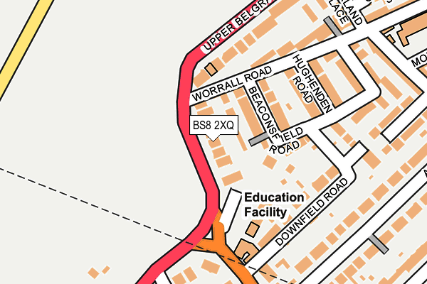 BS8 2XQ map - OS OpenMap – Local (Ordnance Survey)