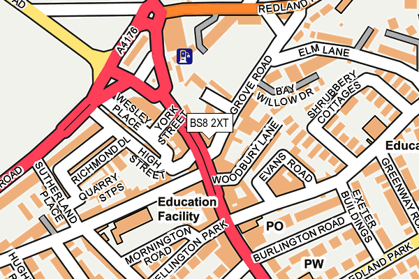 BS8 2XT map - OS OpenMap – Local (Ordnance Survey)