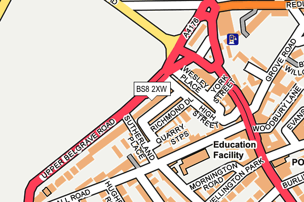 BS8 2XW map - OS OpenMap – Local (Ordnance Survey)