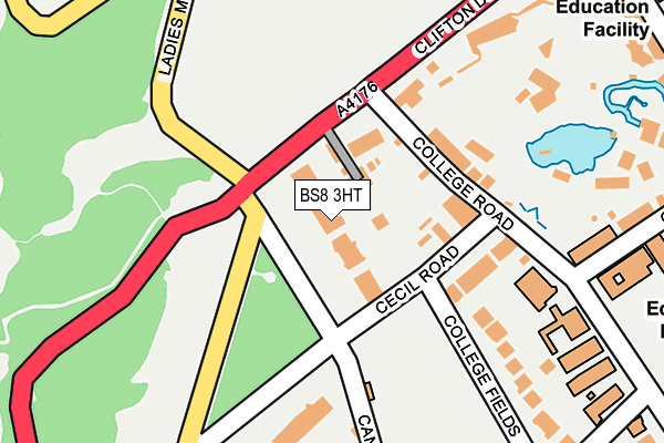 BS8 3HT map - OS OpenMap – Local (Ordnance Survey)