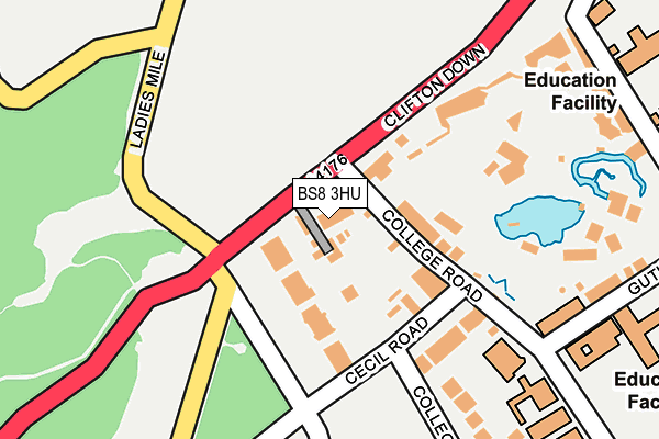 BS8 3HU map - OS OpenMap – Local (Ordnance Survey)