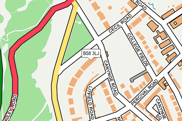 BS8 3LJ map - OS OpenMap – Local (Ordnance Survey)