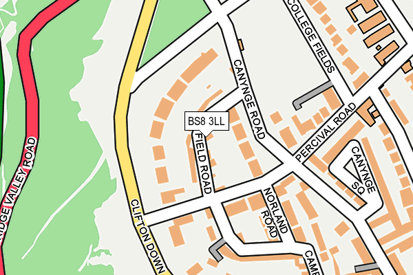 BS8 3LL map - OS OpenMap – Local (Ordnance Survey)