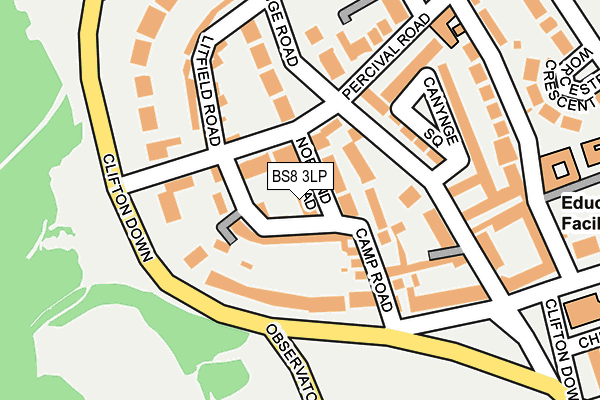 BS8 3LP map - OS OpenMap – Local (Ordnance Survey)