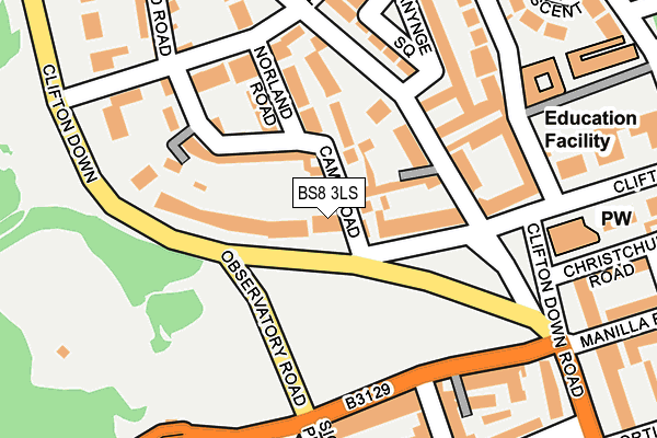 BS8 3LS map - OS OpenMap – Local (Ordnance Survey)