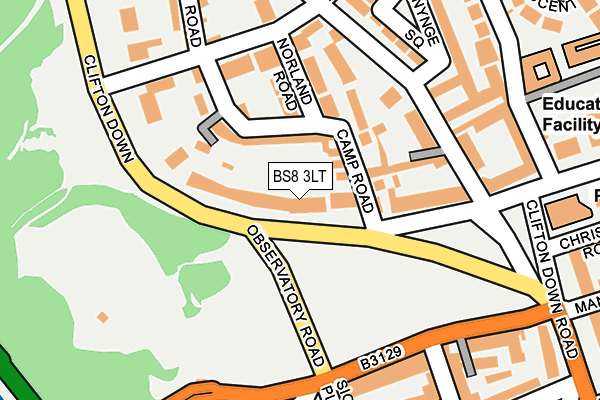 BS8 3LT map - OS OpenMap – Local (Ordnance Survey)