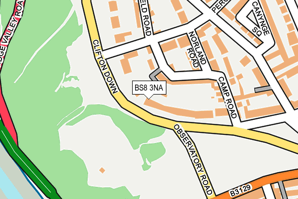 BS8 3NA map - OS OpenMap – Local (Ordnance Survey)